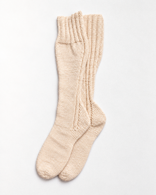 Korallenfarbene Stricksocken
